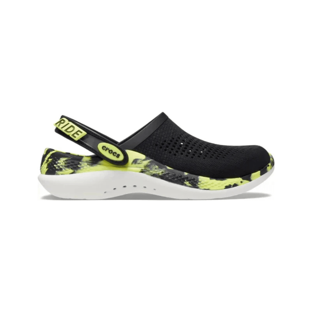 Crocs Literide 360 Unisex Clog Black & Yellow - Cloudshoes